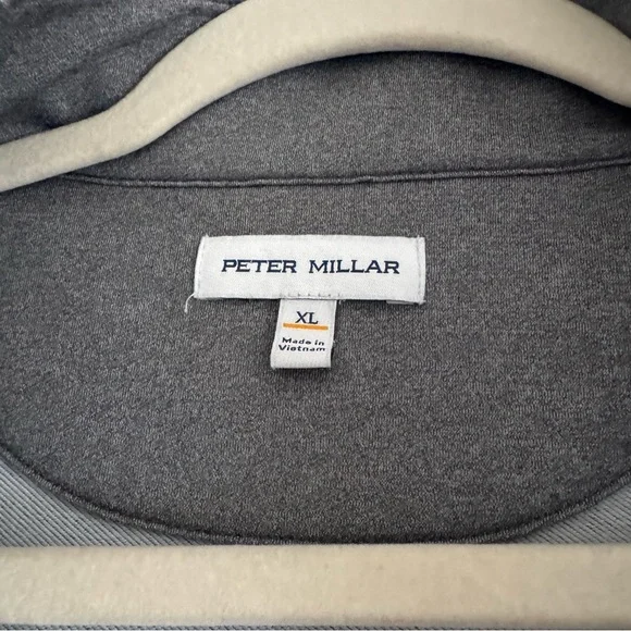 Peter Millar Gray Quarter Zip Sweatshirt XL